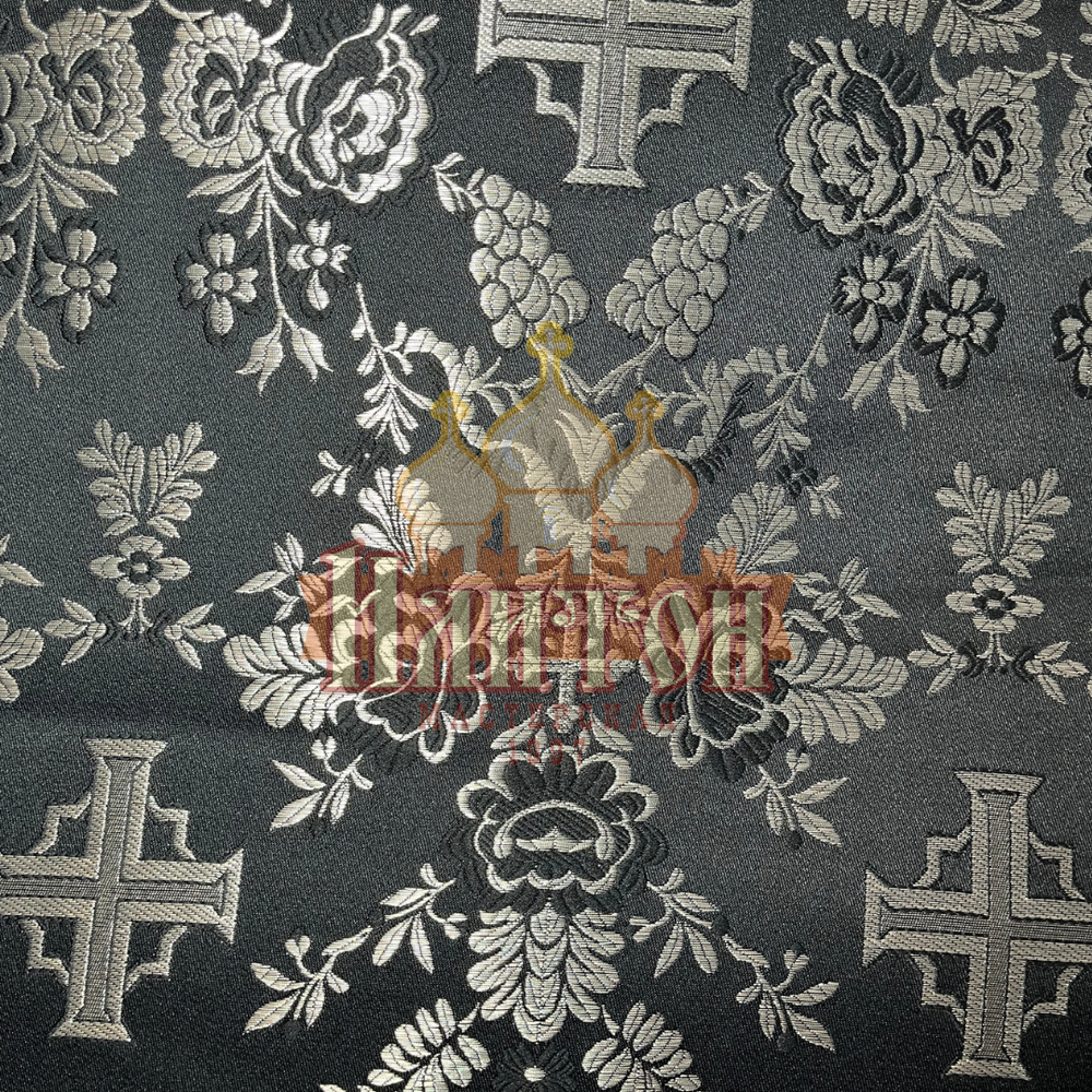 Парча "Февронья" чёрная