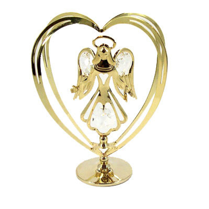 Фигурка декоративная Crystocraft Ангел с кристаллами Swarovski, 4х8х10 см