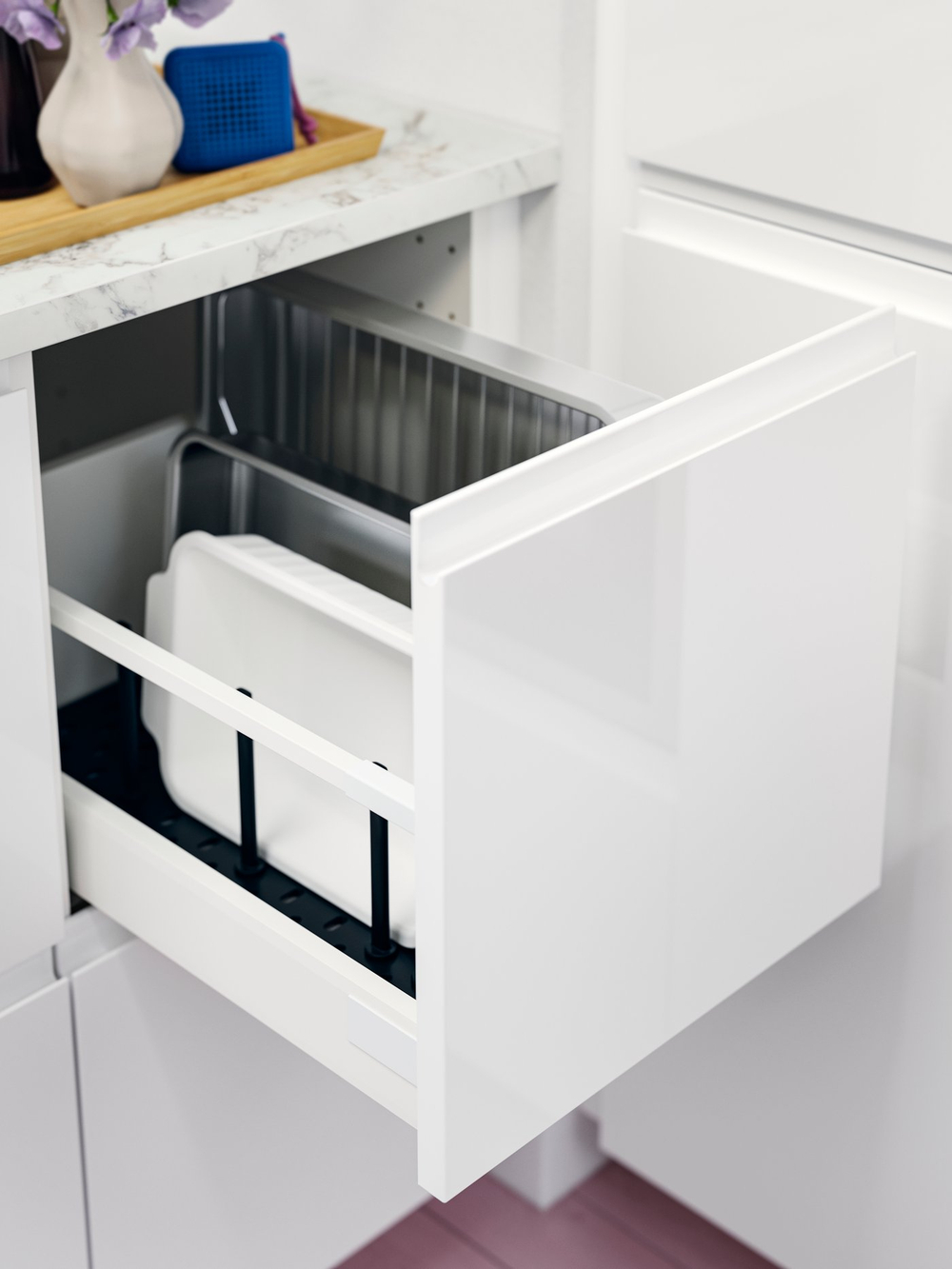 IKEA UPPDATERA  (ИКЕА УППДАТЕРА)  -  Органайзер для ящика - антрацит 60 см