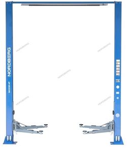 NORDBERG (N4120H1E-4B) Подъемник 380V 2х стоечный 4т с верхней синхронизацией, H=4,0 м, с электростопорами (синий)