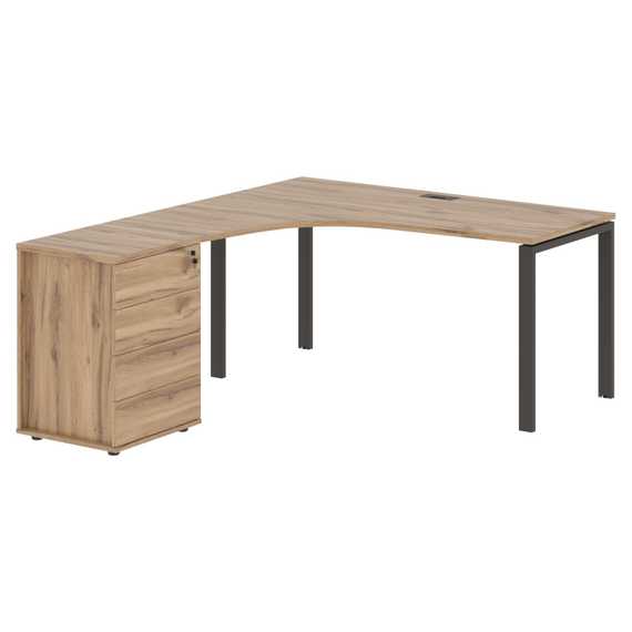 Стол эргономичный с тумбой EUCET 1518(L)  1560х1880х750 EDIS