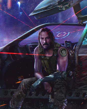 Картина по номерам на холсте Cyberpunk 2077 (40см х 50см)