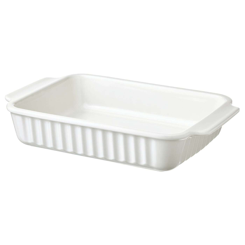 IKEA POETISK  (ИКЕА ПОЕТИСК)  -  Жаропрочное блюдо, крем, 34x23 см