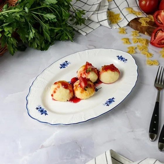 Блюдо овальное 30,6*19,4 см h2,3 см Blue Flower P.L. Proff Cuisine [1]