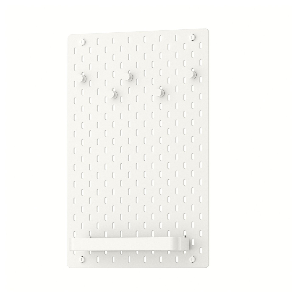 IKEA SKÅDIS  (ИКЕА СКОДИС)  -  Перфорированная панель, комбинация - белая 36x56 см