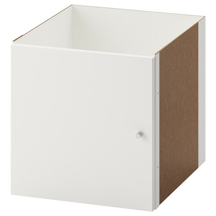 IKEA KALLAX  (ИКЕА КАЛЛАКС)  -  Вставка с дверцей, белый глянец, 33x33 см