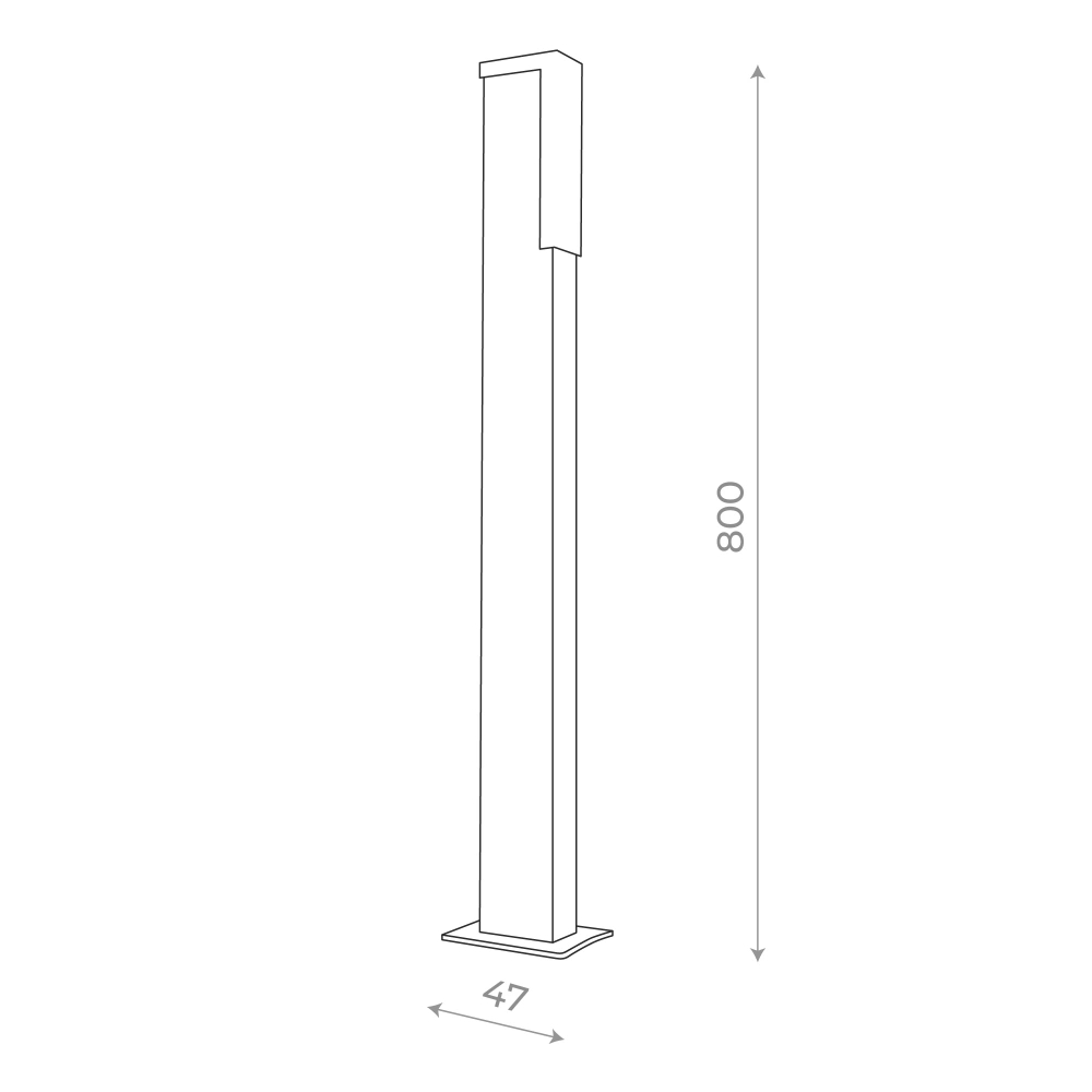 Светильник светодиодный, черный, белый, POSTO, LED, 6