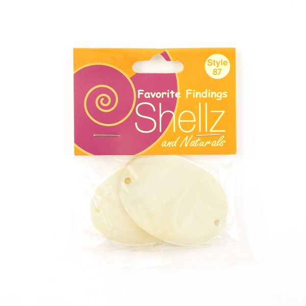 Пуговицы 2 прокола, ракушка, Shellz & Natural Large Shell, 02 натуральный, 2 шт, Blumenthal Lansing