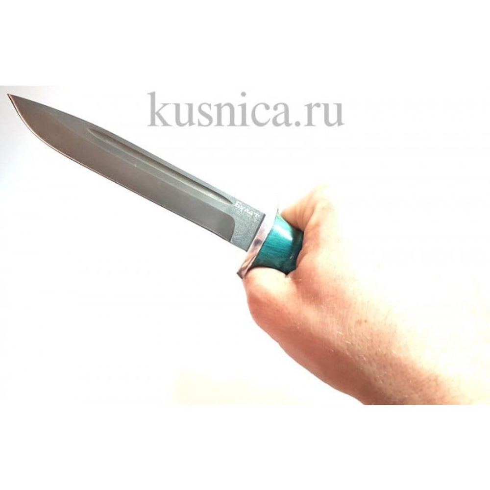Нож HP-43 Вишня Коваль, сталь Булат, рукоять стабилизированная карельская береза