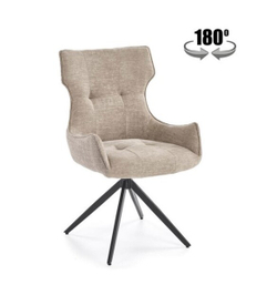 Стул HALMAR K573 бежевый/черный, поворотный