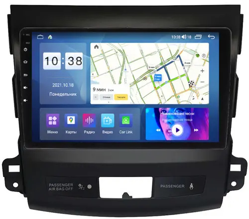 Магнитола для Mitsubishi Outlander XL, Peugeot 4007, Citroen C-Crosser - Parafar PF056LUX1UHD на Android 13, Быстрая, QLED, CarPlay, 4G SIM-слот