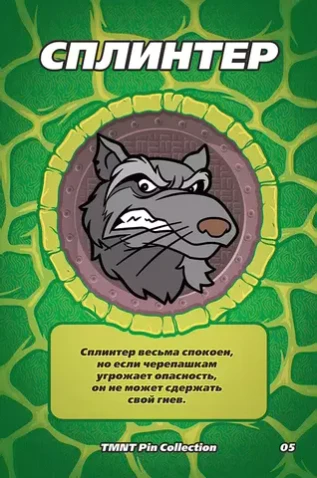 Металлический пин "TMNT Splinter"