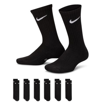 Теннисные носки Nike Everyday Crew 6P - black/whtie