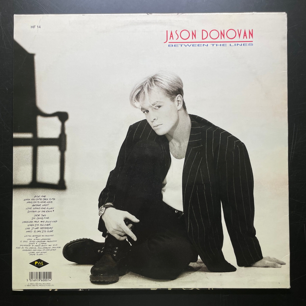 Jason Donovan ‎– Between The Lines (Скандинавия 1990г.)