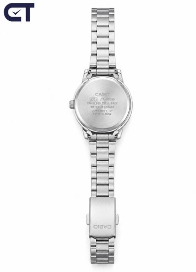 Casio LTP-V009D-4E General часы наручные женские — прямоугольная классика с нежно-розовым циферблатом