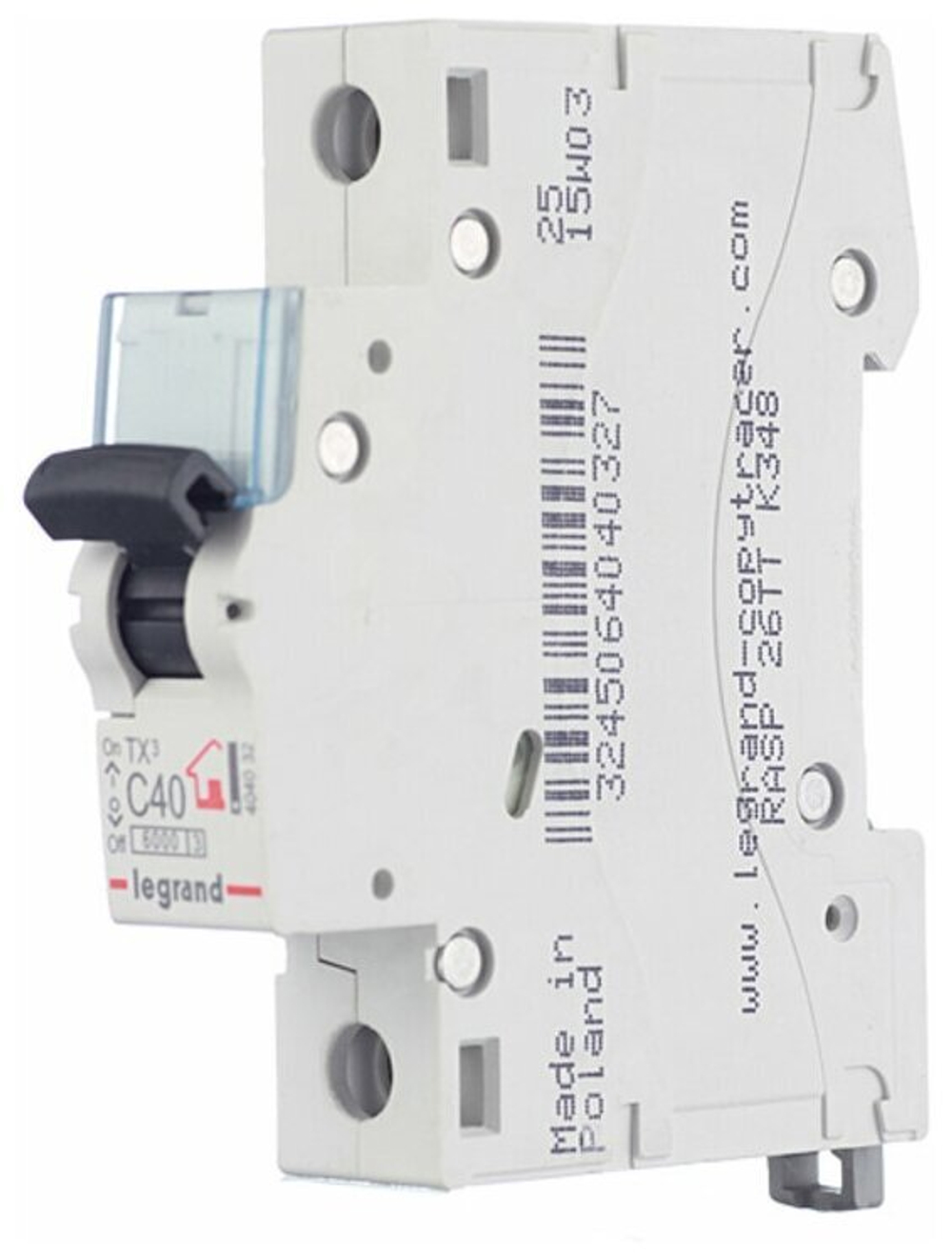 Автоматический выключатель Legrand TX3 C40A 1П 6000 404032