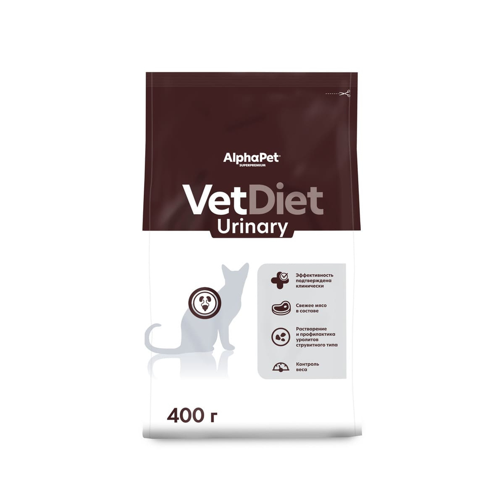 AlphaPet Vet Diet Urinary Adult для кошек 400 г