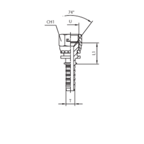 Фитинг DN 12 JIC (Г) 3/4