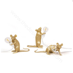 Table design lamp  Mouse by Seletti (Gold)