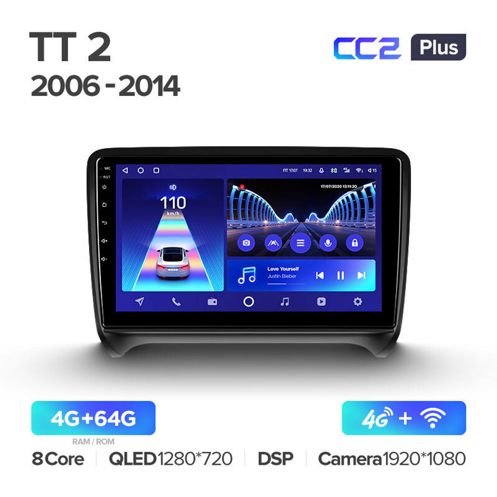 Teyes CC2 Plus 9" для Audi TT 2006-2014