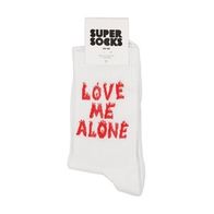 Носки SUPER SOCKS Love Me Alone, белый