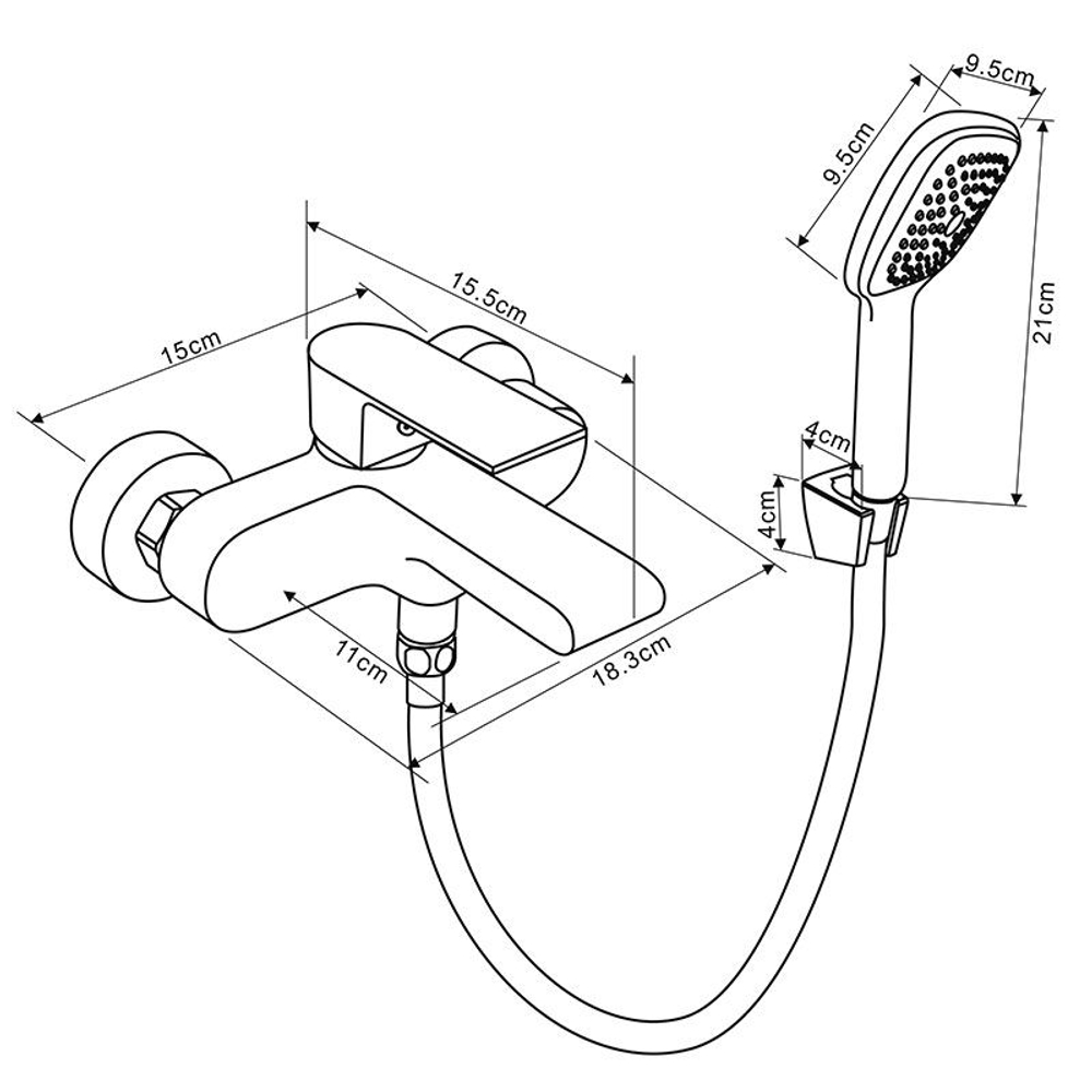 Смеситель для ванны Waltz MDV30140gn