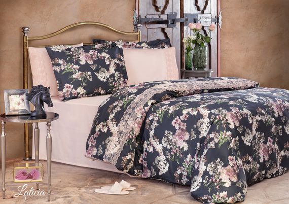 Постельное белье  Laticia с кружевом  TIVOLYO HOME Турция