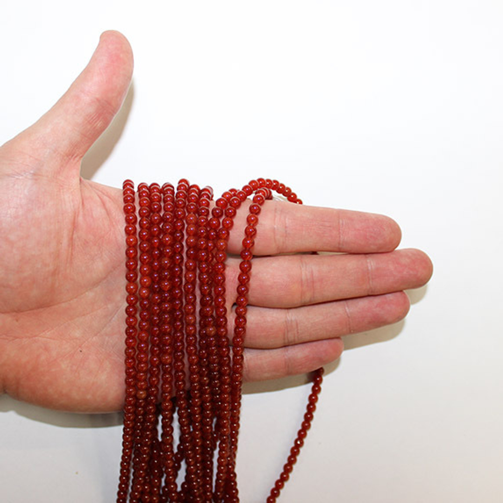Сердолик красный бусины 4мм 6мм 8мм 10мм 12мм