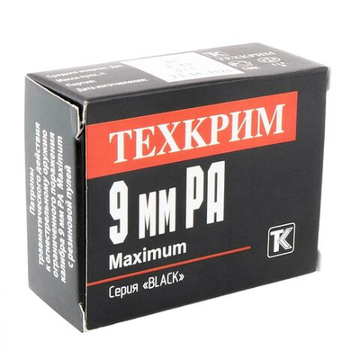 Патрон 9мм Р.А. ТЕХКРИМ MAXIMUM BLACK 91Дж, с рез.пулей