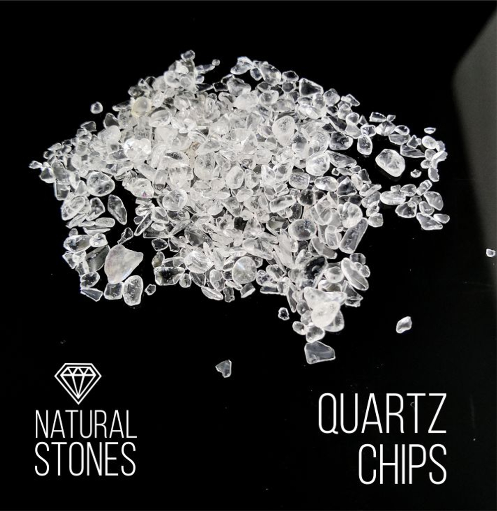 Натуральный кварц мелкий Quartz Chips, 3-5мм, 100гр