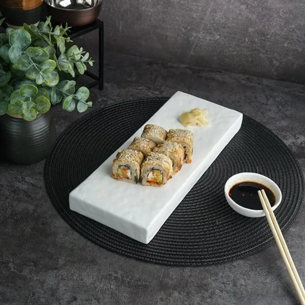 Блюдо прямоугольное 30,6*12 см h3 см брусок для закусок White Matt Panasia P.L. Proff Cuisine [2]