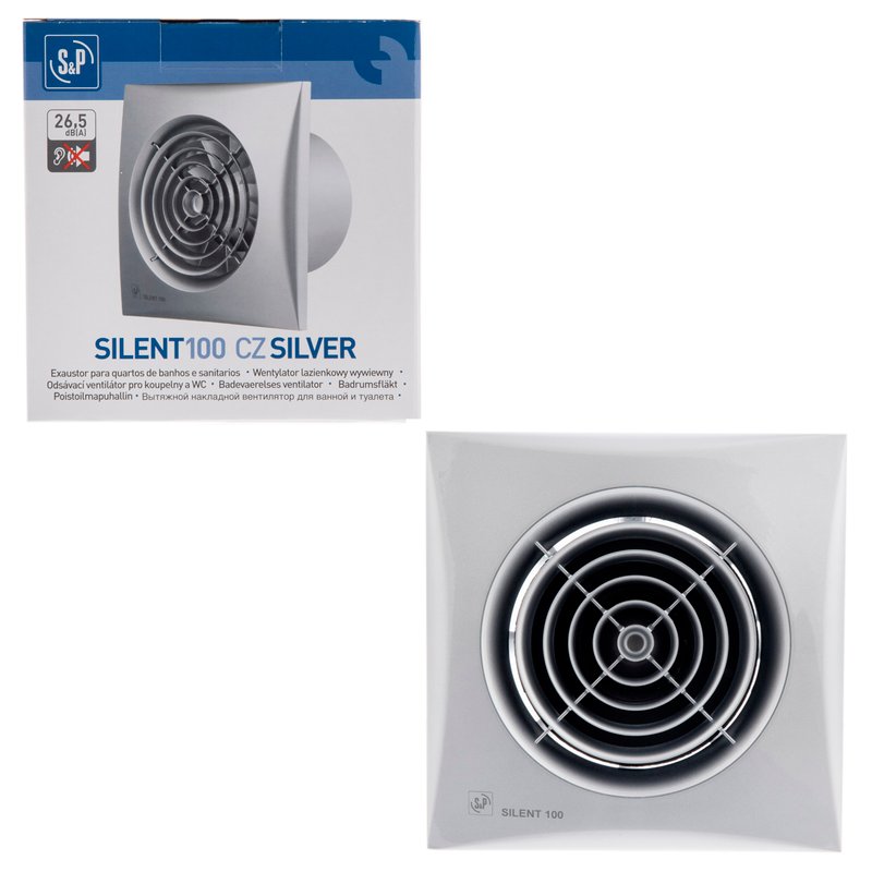 Накладной вентилятор Soler Palau SILENT-100 CZ SILVER