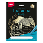 Гравюра золото 18*24см Family "Лошади" (Lori)
