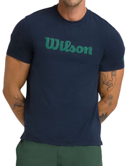 Мужская теннисная футболка Wilson Easy Street - classic navy/field green