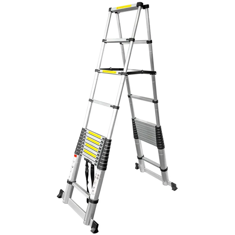 Стремянка телескопическая бытовая алюм. 4,1м (13+13 ступ.) FORCEKRAFT FK-BL-TA410