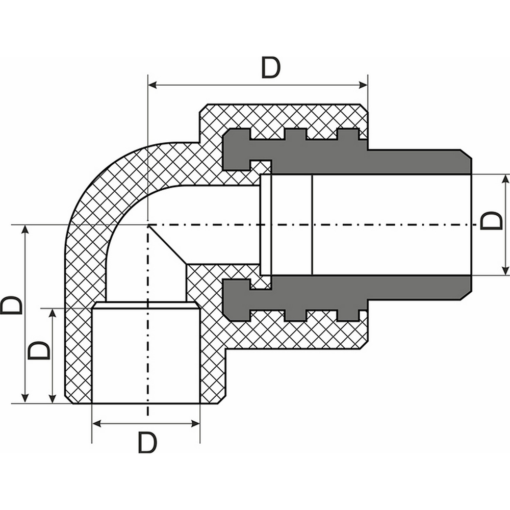 Уголок комб. нар 25х1/2'' EVER® СЕРЫЙ (Россия)