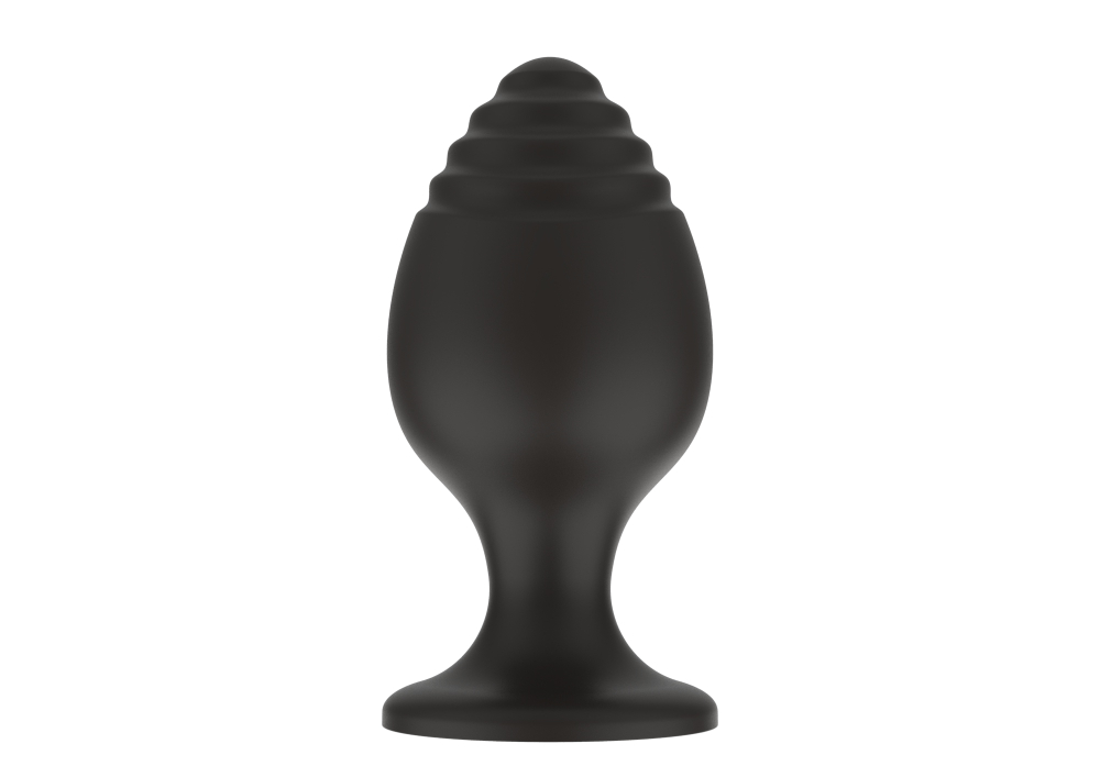 Силиконовая анальная пробка черная M (7.2*3.5cm) 3303-02