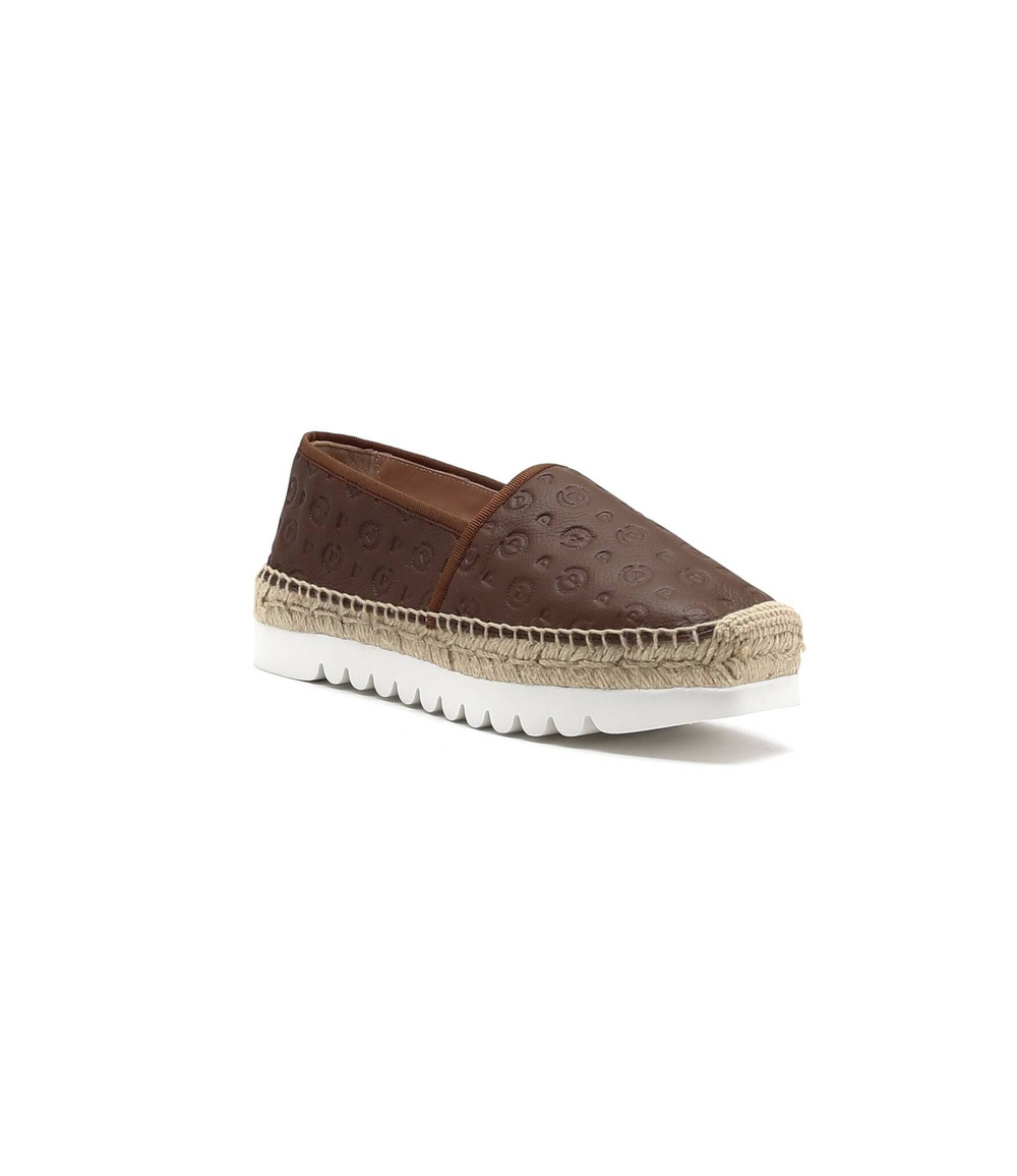 Кожаные эспадрильи Pollini - коричневый(TA10124G0EQ2V)