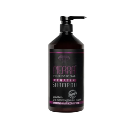 PIERRA Шампунь кератин чеснок без соли Keratin Shampoo, 1000 мл