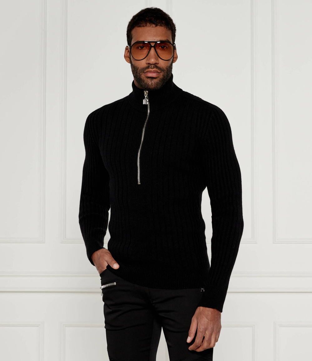 Кашемировый гольф Balmain - черный(DH0KF024 KH24)