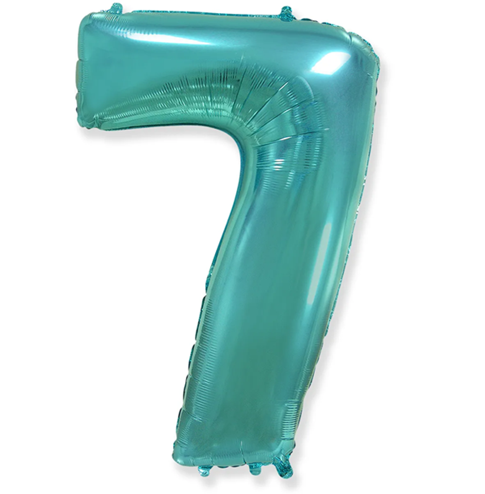 Шар фольга Цифра 7 Tiffany Тиффани 102см с гелием