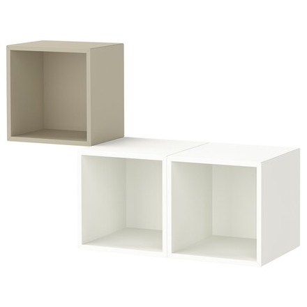 IKEA EKET  (ИКЕА ЕКЕТ)  -  Комбинация настенных шкафов - бежевый/белый 105x35x70 см