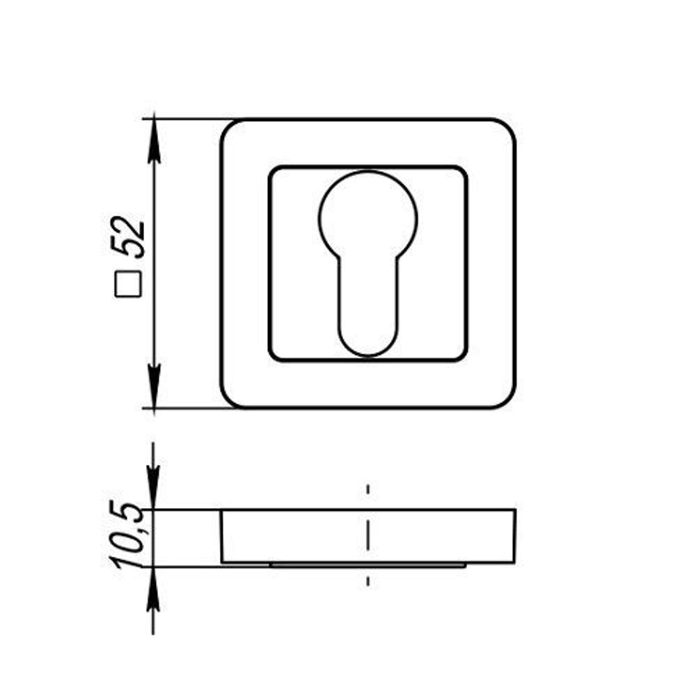 Накладка под цилиндр PUNTO ET QR SN/CP-3 мат.никель/хром /34763/
