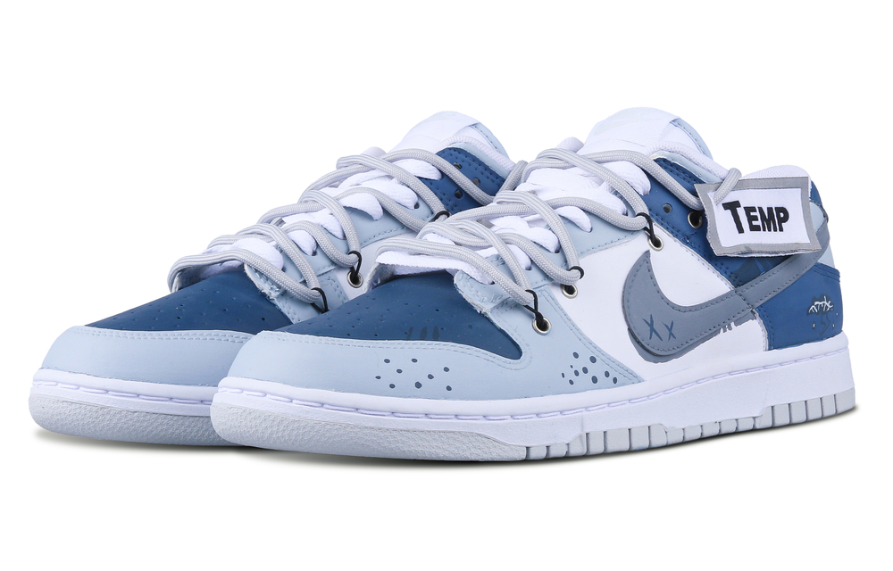 Nike Dunk Low top Skateboard Shoes GS Blue Gray White