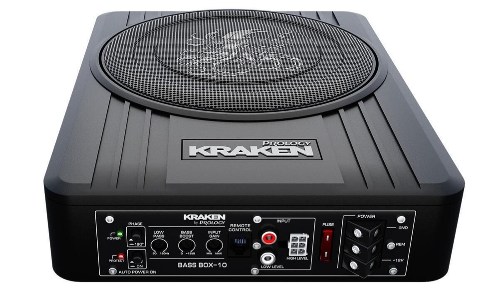 Автомобильный активный сабвуфер PROLOGY KRAKEN BASS BOX-10