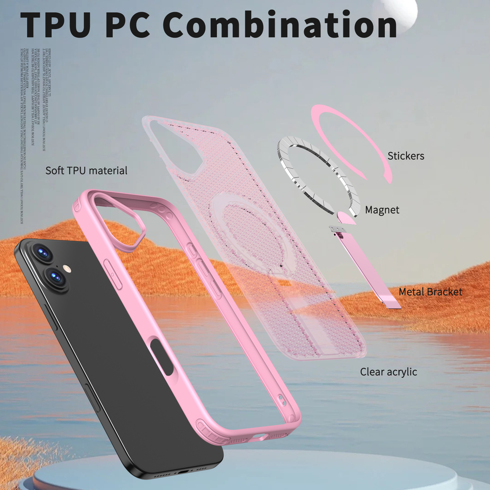 Прозрачный чехол Mesh Pro Magnetic Case для iPhone 16