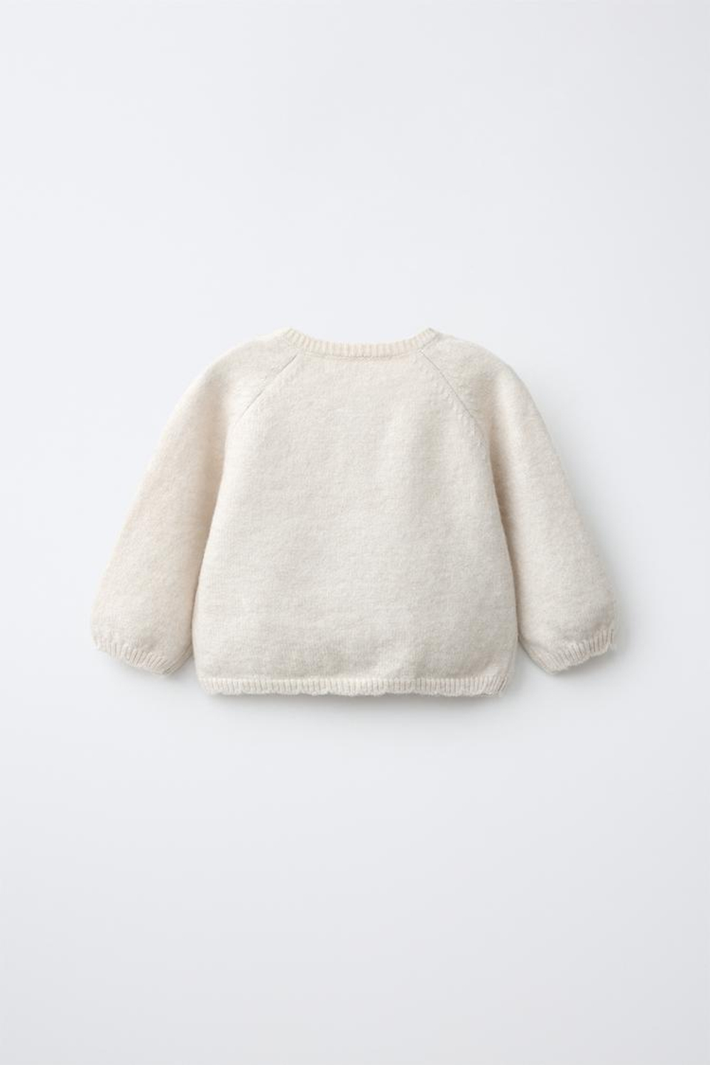 ZARA КАРДИГАН С ВЫШИТЫМИ ЦВЕТАМИ, СВЕТЛО-БЕЖЕВЫЙ