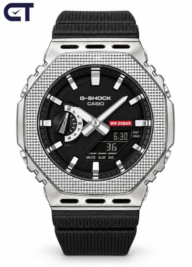 CASIO GM-2100M-1ADR G-SHOCK мужские наручные часы — металлическая восьмиугольная G-SHOCK с компактным корпусом
