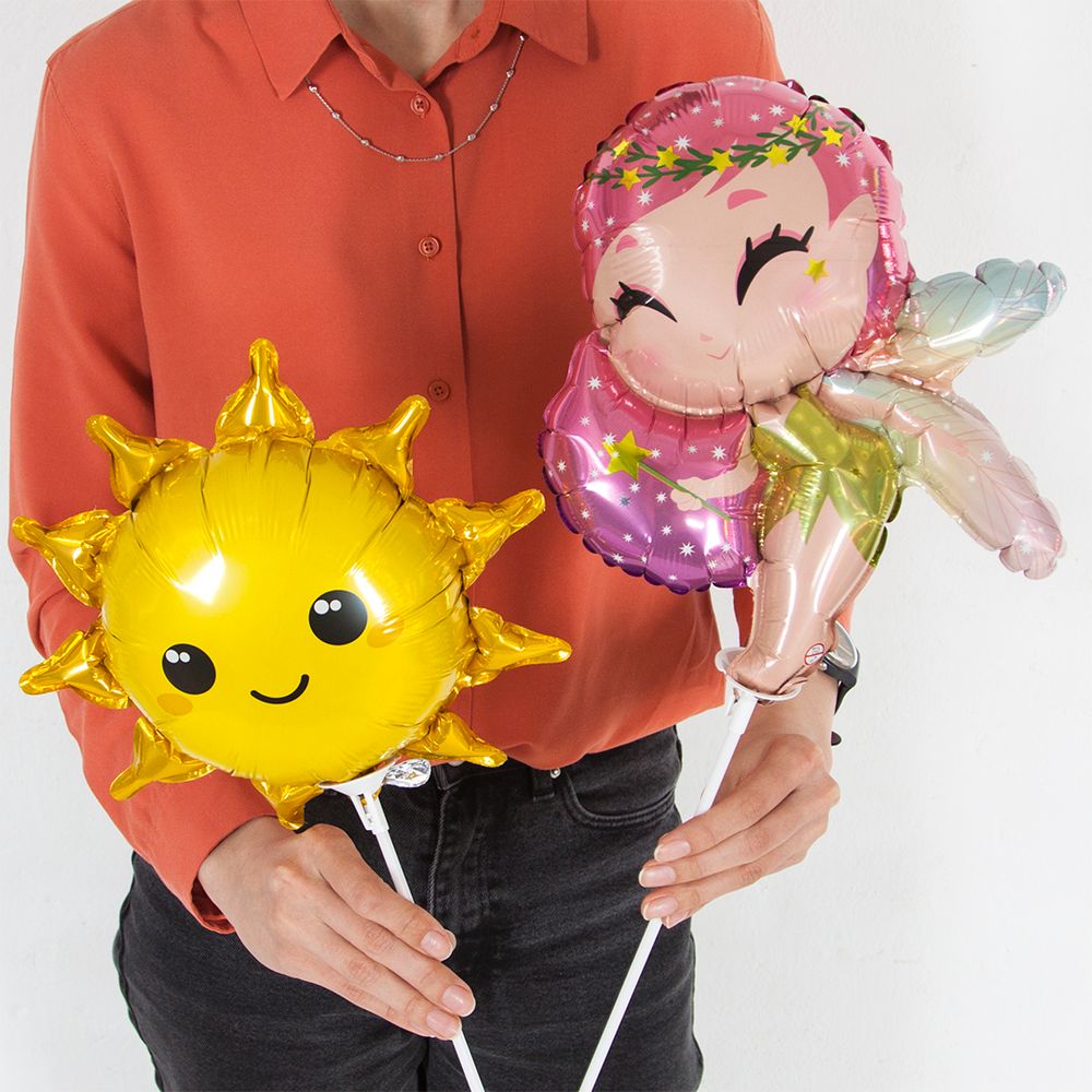 Шар (14''/36 см) Мини-фигура, Солнце, 1 шт.