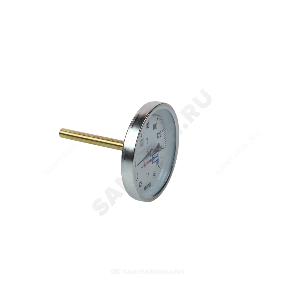 Термометр биметаллический осевой Дк100 160С L=50мм G1/2" ТБП-Т НПО ЮМАС